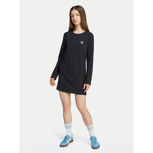 adidas Sukienka codzienna JX2849 Czarny Slim Fit ze sklepu MODIVO w kategorii Sukienki dziewczęce - zdjęcie 185034905