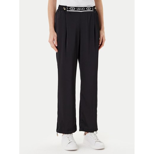 Liu Jo Sport Spodnie materiałowe TF5192 T004A Czarny Regular Fit ze sklepu MODIVO w kategorii Spodnie damskie - zdjęcie 185034965
