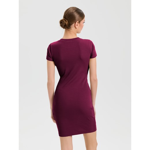 Sinsay - Sukienka mini z ozdobnymi guzikami - brązowy Sinsay L Sinsay