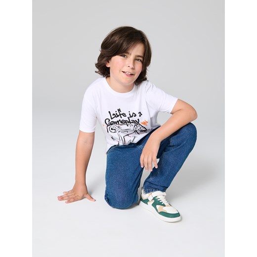 Sinsay - Spodnie jeansowe - niebieski Sinsay 140 (9-10 l) Sinsay