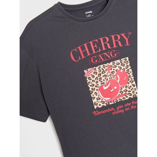 Sinsay - Koszulka z nadrukiem - szary Sinsay 146 (10-11 l) Sinsay