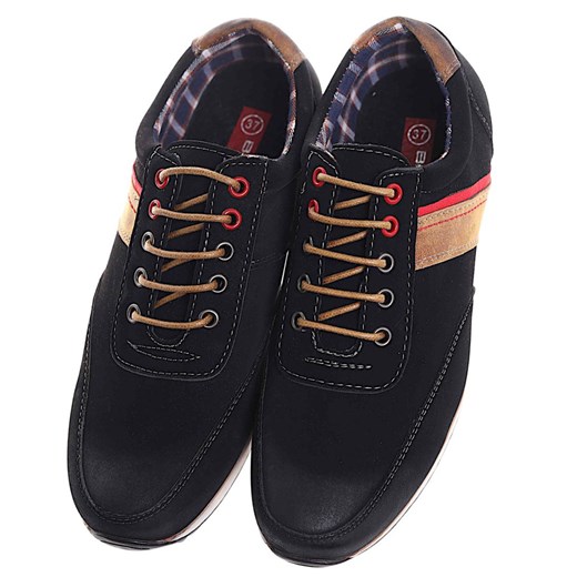 Wiązane czarne buty chłopięce /C3-3 18023 T383/ ze sklepu Pantofelek24.pl w kategorii Półbuty damskie - zdjęcie 185038039