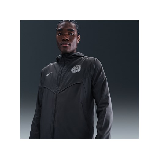 Męska kurtka piłkarska Nike Paris Saint-Germain Impossibly Light Windrunner - Szary ze sklepu Nike poland w kategorii Kurtki męskie - zdjęcie 185038196