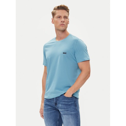 BOSS T-Shirt 50531401 Błękitny Regular Fit ze sklepu MODIVO w kategorii T-shirty męskie - zdjęcie 185039039