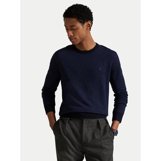 Polo Ralph Lauren Sweter 710949280002 Granatowy Regular Fit ze sklepu MODIVO w kategorii Swetry męskie - zdjęcie 185039046