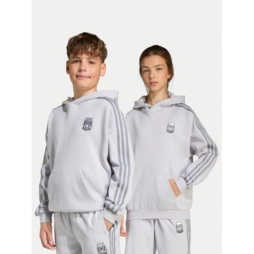 adidas Bluza Minecraft JW7725 Szary Loose Fit ze sklepu MODIVO w kategorii Bluzy chłopięce - zdjęcie 185039065