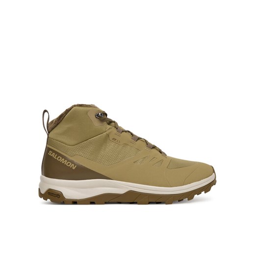 Salomon Trekkingi Outsnap Waterproof L47854000 Zielony ze sklepu MODIVO w kategorii Buty trekkingowe męskie - zdjęcie 185039075
