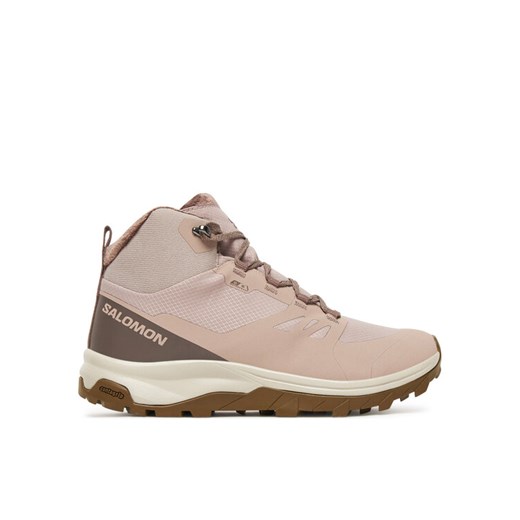 Salomon Trekkingi Outsnap Waterproof L47854100 Różowy ze sklepu MODIVO w kategorii Buty trekkingowe damskie - zdjęcie 185039085