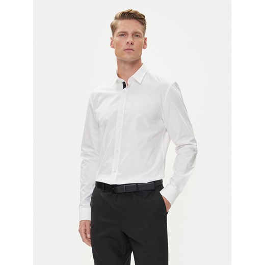 HUGO Koszula Elisha02 50544910 Biały Extra Slim Fit ze sklepu MODIVO w kategorii Koszule męskie - zdjęcie 185039137