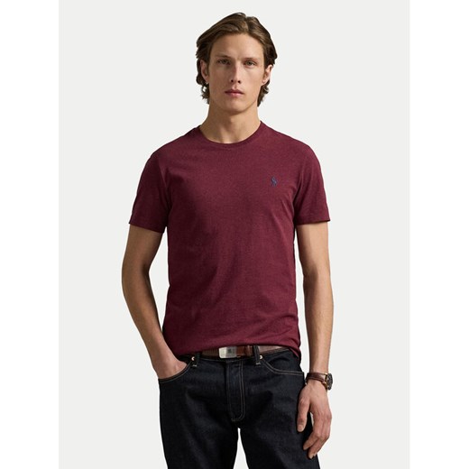 Polo Ralph Lauren T-Shirt 710671438283 Bordowy Custom Slim Fit ze sklepu MODIVO w kategorii T-shirty męskie - zdjęcie 185039176
