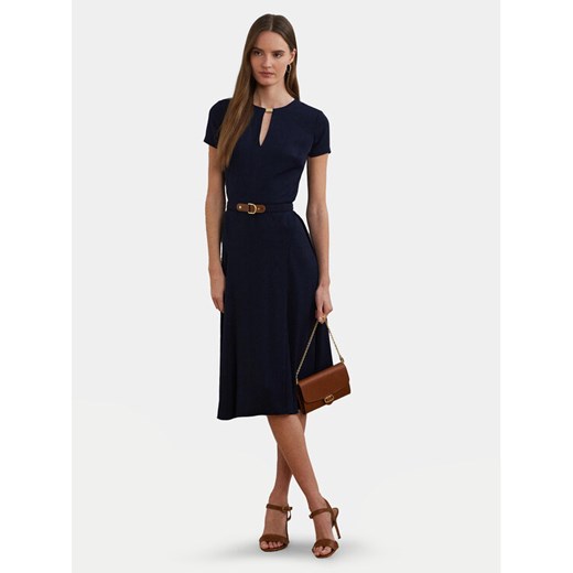 LAUREN RALPH LAUREN Sukienka koktajlowa 200973369001 Granatowy Regular Fit ze sklepu MODIVO w kategorii Sukienki - zdjęcie 185039189