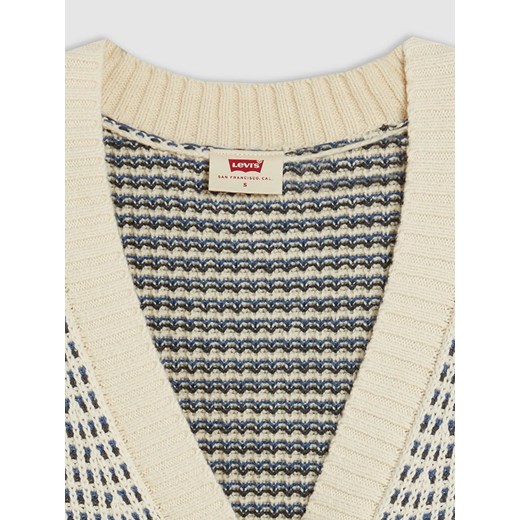 Levi&apos;s Kardigan w kolorze kremowo-niebiesko-czarnym L Limango Polska okazja