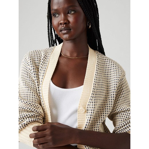 Levi&apos;s Kardigan w kolorze kremowo-niebiesko-czarnym L wyprzedaż Limango Polska