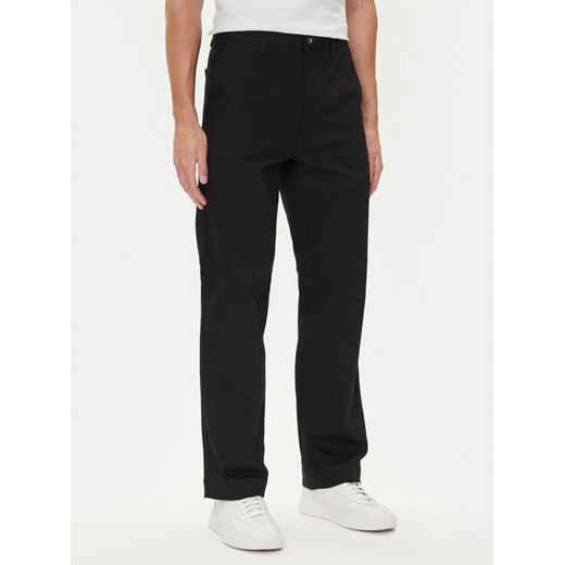 HUGO Spodnie materiałowe Zarik253 50549720 Czarny Regular Fit ze sklepu MODIVO w kategorii Spodnie męskie - zdjęcie 185040749