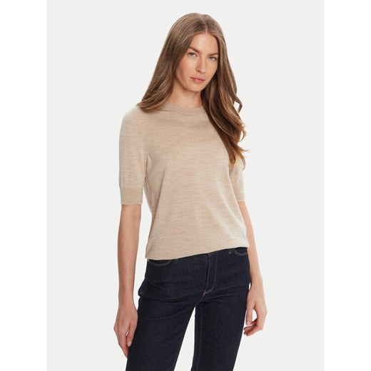 BOSS Sweter Farbella 50544996 Beżowy Slim Fit ze sklepu MODIVO w kategorii Swetry damskie - zdjęcie 185040765