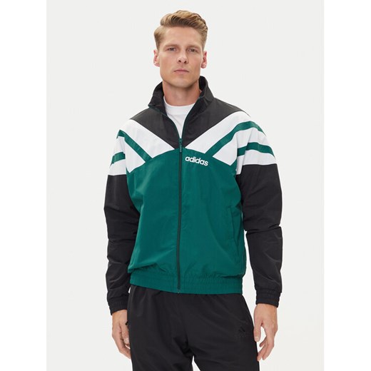 adidas Bluza JX3053 Zielony Loose Fit ze sklepu MODIVO w kategorii Bluzy męskie - zdjęcie 185040829