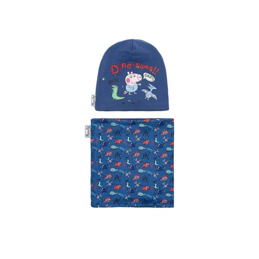 Peppa Pig Komplet czapka i komin ACCCS-AW24-110PP Granatowy ze sklepu MODIVO w kategorii Czapki dziecięce - zdjęcie 185040838