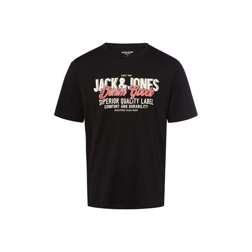 Jack & Jones Koszulka męska - JJELogo Mężczyźni Bawełna czarny nadruk ze sklepu vangraaf w kategorii T-shirty męskie - zdjęcie 185041936