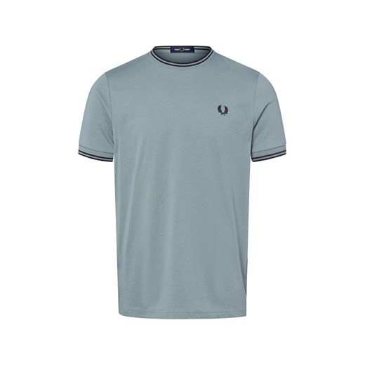 Fred Perry Koszulka męska Mężczyźni Bawełna niebieski jednolity ze sklepu vangraaf w kategorii T-shirty męskie - zdjęcie 185041945
