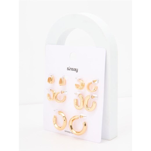 Sinsay - Kolczyki 5 pack - złoty ze sklepu Sinsay w kategorii Kolczyki - zdjęcie 185042916