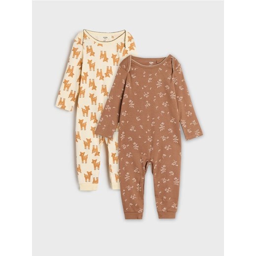 Sinsay - Śpiochy 2 pack - kremowy ze sklepu Sinsay w kategorii Odzież dla niemowląt - zdjęcie 185043016