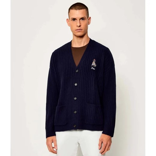 POLO RALPH LAUREN Wełniany kardigan | Relaxed fit ze sklepu Gomez Fashion Store w kategorii Swetry męskie - zdjęcie 185045869