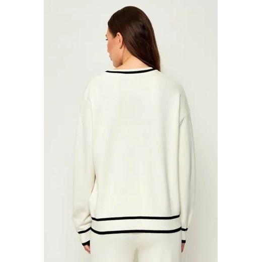 Liu Jo Sport Sweter | Relaxed fit | z dodatkiem jedwabiu M Gomez Fashion Store