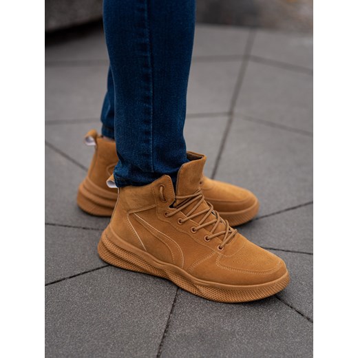 Buty męskie sneakersy wysokie - camel V2 T380 ze sklepu Edoti w kategorii Buty sportowe męskie - zdjęcie 185047249
