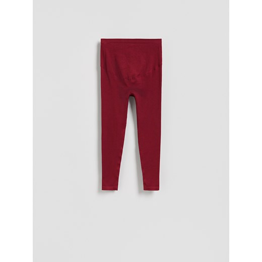 Reserved - Bezszwowe legginsy - bordowy ze sklepu Reserved w kategorii Spodnie damskie - zdjęcie 185047436
