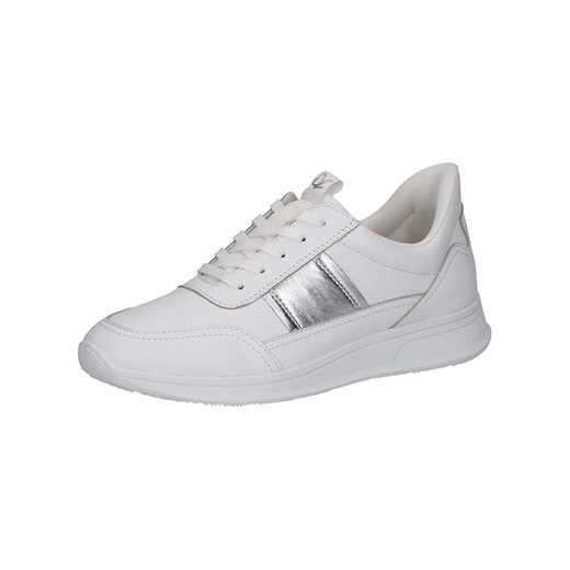 Caprice Skórzane sneakersy w kolorze srebrno-białym ze sklepu Limango Polska w kategorii Buty sportowe damskie - zdjęcie 185047976