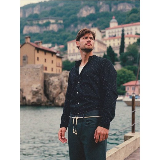 Sinsay - Koszula z długim rękawem - granatowy ze sklepu Sinsay w kategorii Koszule męskie - zdjęcie 185049547