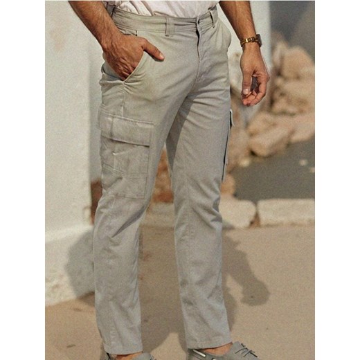 Sinsay - Spodnie slim cargo - szary ze sklepu Sinsay w kategorii Spodnie męskie - zdjęcie 185049555