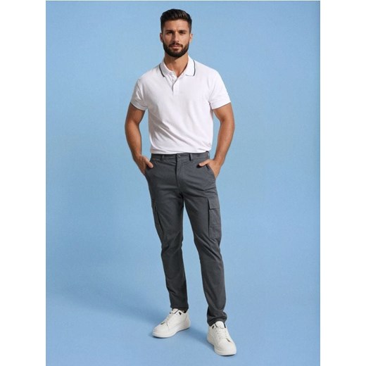 Sinsay - Spodnie slim cargo - szary ze sklepu Sinsay w kategorii Spodnie męskie - zdjęcie 185049556