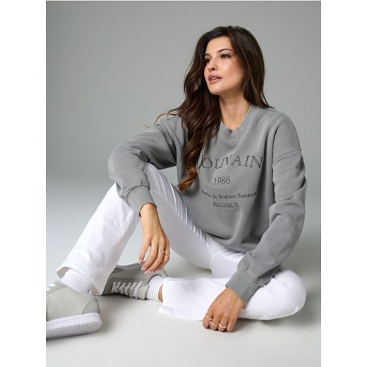 Sinsay - Bluza z napisem - szary Sinsay M Sinsay wyprzedaż