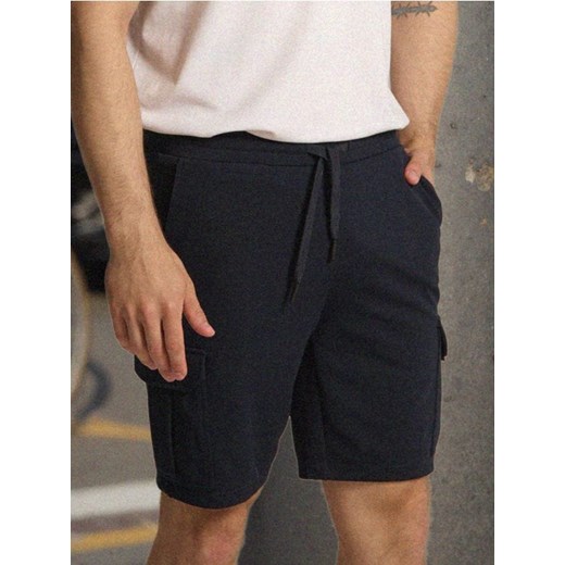 Sinsay - Szorty cargo - granatowy ze sklepu Sinsay w kategorii Spodenki męskie - zdjęcie 185049569