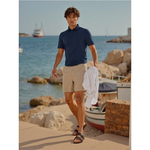 Sinsay - Koszulka polo - granatowy ze sklepu Sinsay w kategorii T-shirty męskie - zdjęcie 185049596
