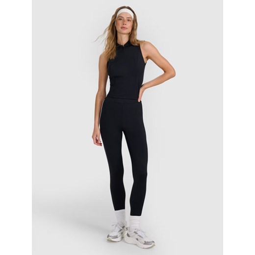 Damskie legginsy 4F 4FRAW25TTIGF286 - czarne ze sklepu Sportstylestory.com w kategorii Spodnie damskie - zdjęcie 185049956