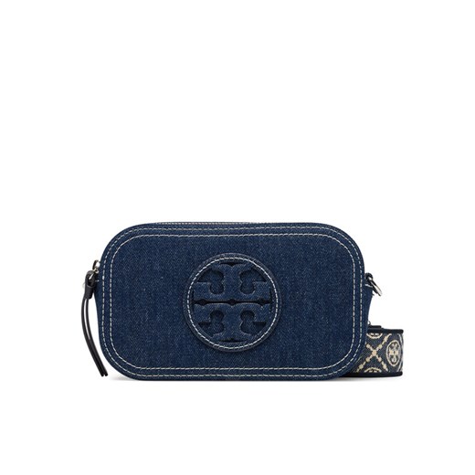 Torebka Tory Burch Mini Miller 169246 Granatowy ze sklepu eobuwie.pl w kategorii Listonoszki - zdjęcie 185050928