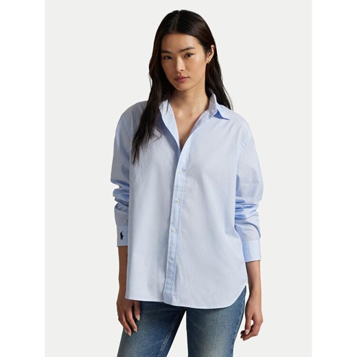 Polo Ralph Lauren Koszula 211968220002 Błękitny Oversize ze sklepu MODIVO w kategorii Koszule damskie - zdjęcie 185051316