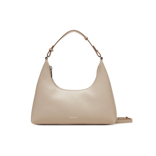 Calvin Klein Torebka Foil Logo Conv Shou?Lder Bag LV04F3272G Beżowy ze sklepu MODIVO w kategorii Torebki damskie - zdjęcie 185051317