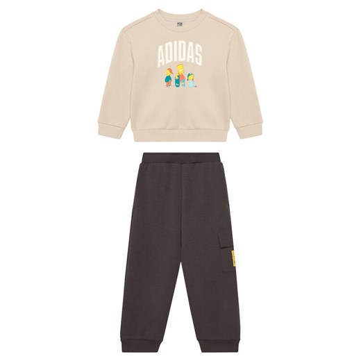 adidas Dres The Simpsons JL9197 Beżowy Regular Fit ze sklepu MODIVO w kategorii Komplety niemowlęce - zdjęcie 185051367