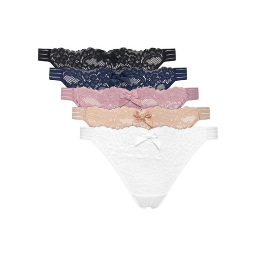 Hunkemöller Komplet 5 par stringów 302722 Kolorowy ze sklepu MODIVO w kategorii Majtki damskie - zdjęcie 185051456