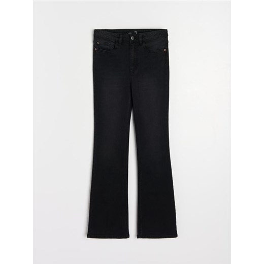 Sinsay - Jeansy flare mid waist - czarny ze sklepu Sinsay w kategorii Jeansy damskie - zdjęcie 185052527