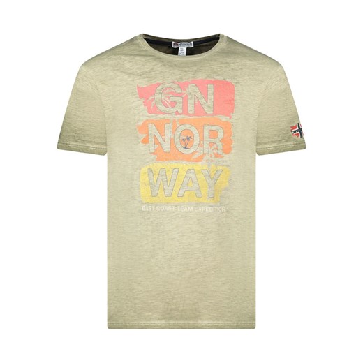 Geographical Norway Koszulka &quot;Jemilio&quot; w kolorze khaki ze sklepu Limango Polska w kategorii T-shirty męskie - zdjęcie 185053359