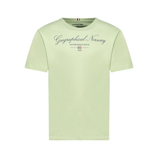 Geographical Norway Koszulka &quot;Illumine&quot; w kolorze zielonym ze sklepu Limango Polska w kategorii T-shirty męskie - zdjęcie 185053379