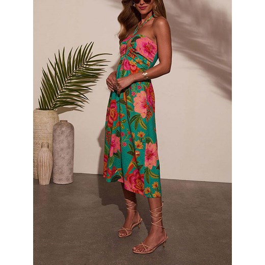 LA Angels Sukienka w kolorze zielono-różowym La Angels L okazyjna cena Limango Polska