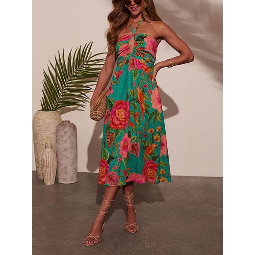 LA Angels Sukienka w kolorze zielono-różowym La Angels M promocyjna cena Limango Polska