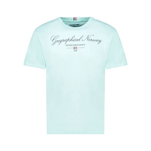 Geographical Norway Koszulka &quot;Illumine&quot; w kolorze turkusowym ze sklepu Limango Polska w kategorii T-shirty męskie - zdjęcie 185054717