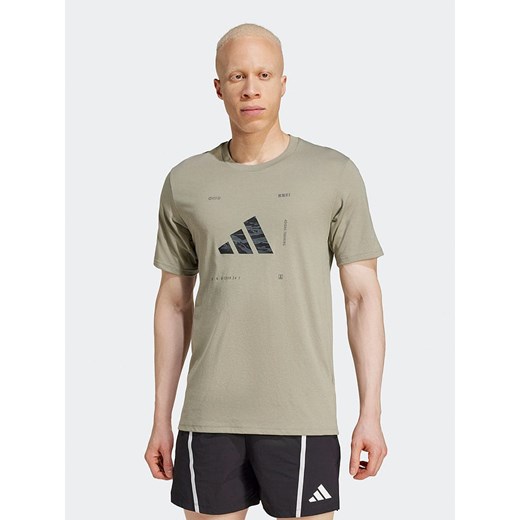adidas Koszulka w kolorze khaki ze sklepu Limango Polska w kategorii T-shirty męskie - zdjęcie 185054735
