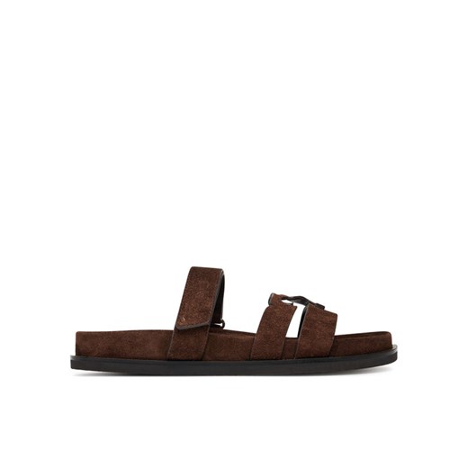 Tory Burch Klapki Ines Sport Slide 163481 Brązowy ze sklepu MODIVO w kategorii Klapki damskie - zdjęcie 185055037